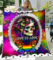 LGBT Skull Love is Love Quilt and Blanket 136