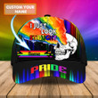 LGBT Skull I Just Look Straight Personalized Name Classic Cap 252