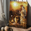 Jesus shepherd, Lion king, Lamb of God, Light cross Canvas and Poster 267
