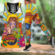 Hippie Peace Love Music Combo Leggings And Tank 191