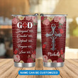 Jesus Faith God Loves Me Personalized Name Stainless Steel Tumbler 188