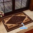 Hippie Personalized Name Doormat 024