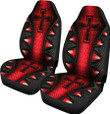 Jesus Cross Neon Red and Black Car Seat Covers 91