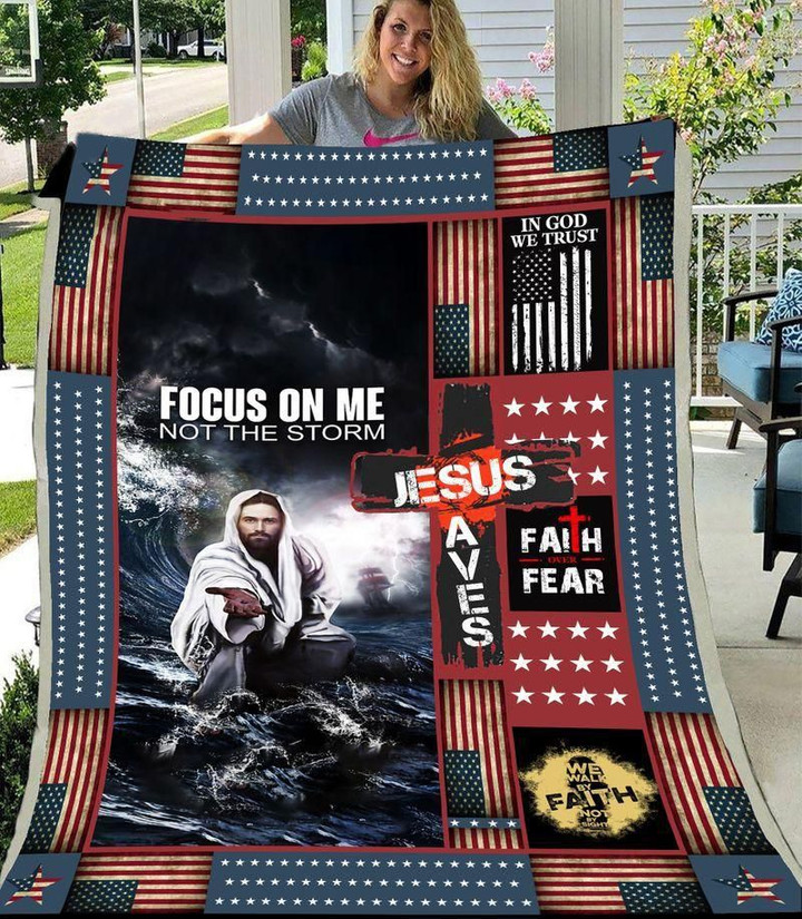 Jesus Focus on me not the storm Quilt and Blanket 044