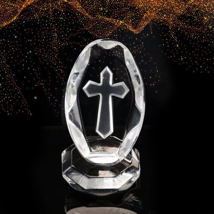 Christian Jesus Cross Crystal Ornament