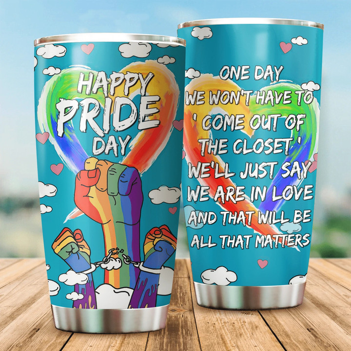 LGBT Happy Pride Day Stainless Steel Tumbler 120