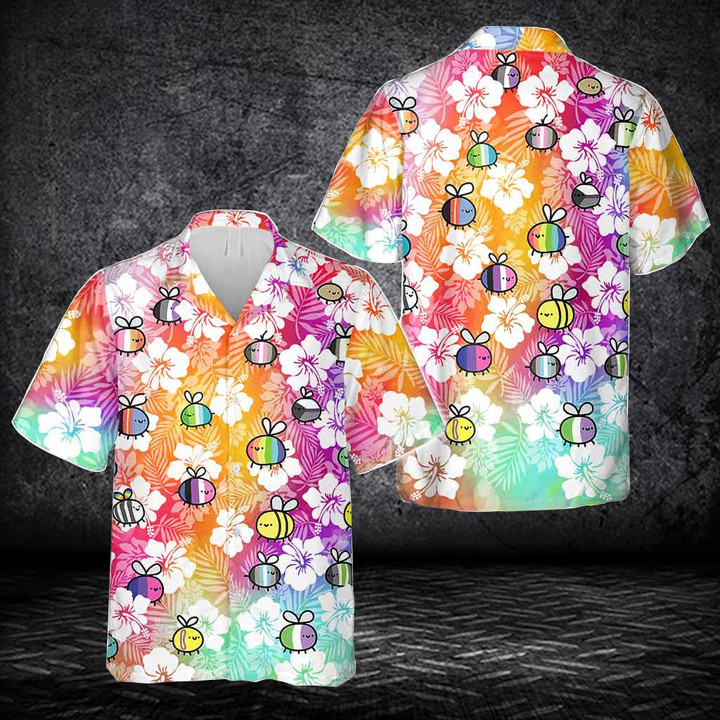 LGBT Bee Yourself 3D All Over Printed Button Shirt 094