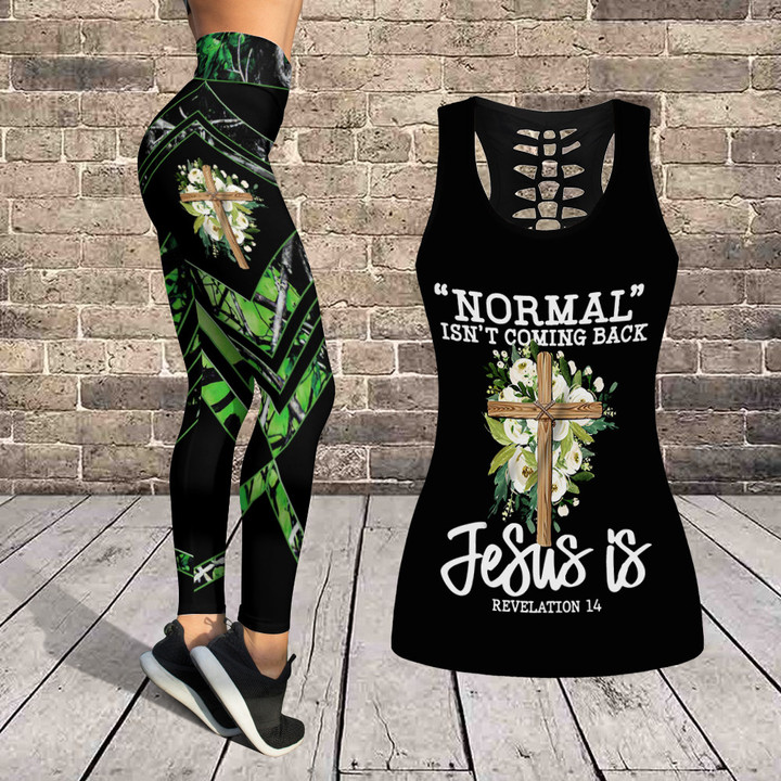 Normal Isn't Coming Back Jesus Is Combo Leggings And Tank 185
