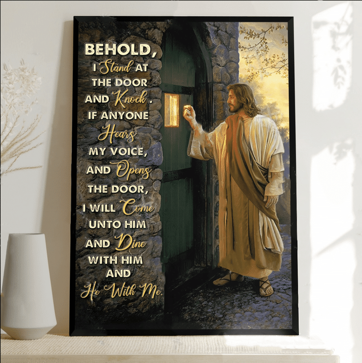 Jesus - I Will Come Unto Him And Dine With Him Canvas and Poster 282