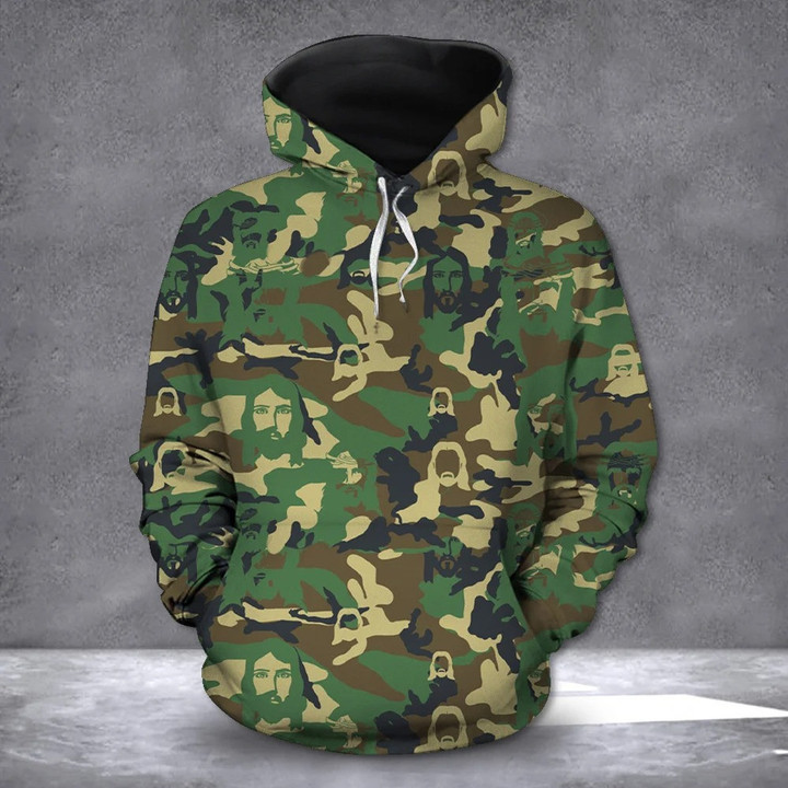Jesus Camouflage 3D All Over Printed Shirts 908