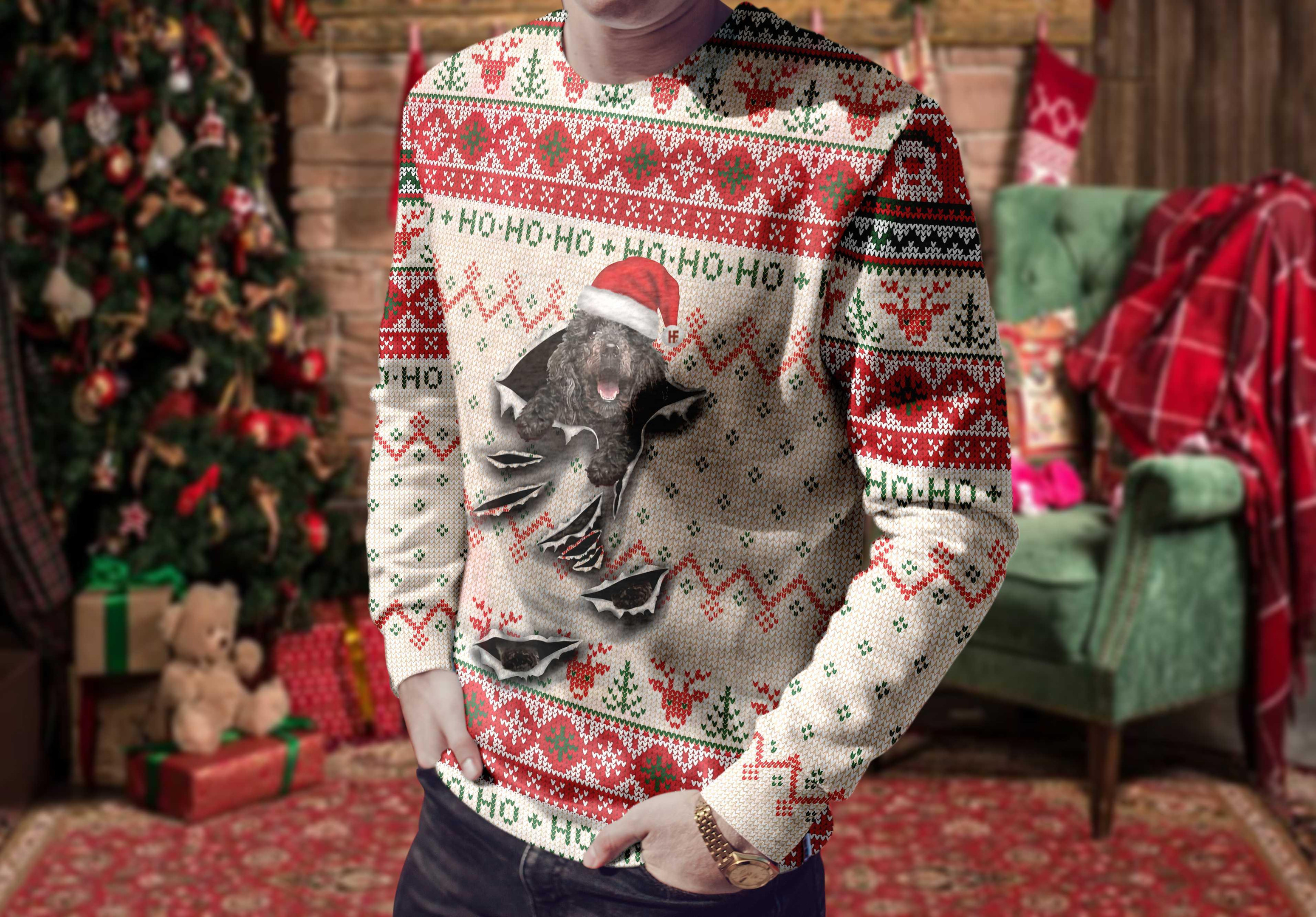 Ugly Christmas Poodle Scratch EZ12 1410 All Over Print Sweatshirt