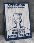 Funny Canvas Wall Art Attention Players With Short Bats