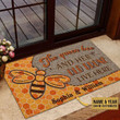 Personalized Gift For Couple Bee Doormat The Queen Bee And Her Old Drone Live Here