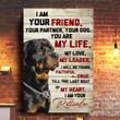 Rottweiler Canvas Wall Art I Am Your Friend Your Partner Your Dog