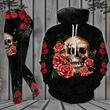 Skull Face With Roses 3D Hoodie & Leggings PAN3DSET0101