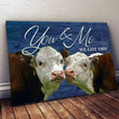 Couple Cow Canvas Wall Art You & Me We Got This