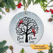 Personalized Cardinal On Tree Ornament