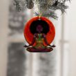 Yoga Black Girl African American Ornament P303 PANORPG0046