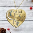 Hummingbird Heart God Has You In His Arms Ornament