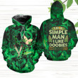 Cannabis Skull 3D Hoodie I'm A Simple Man I Like Doobies And Boodies PAN3HD0096