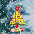 Softball Christmas Tree Shape Ornament P303 PANORPG0100