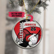 Volleyball Customized Name & Number Santa Ornament