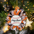 Baseball Play Ball Wreath Shape Ornament