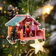 Yorkshire Terrier Christmas Dog House Shape Ornament