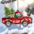 Turtle Red Car Christmas Ornament