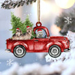Wolf Red Car Christmas Ornament