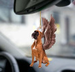 Boxer Angel Wings Two Sided Ornament