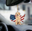 Golden Retriever In America Two Sided Ornament