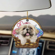 Shih Tzu and Crochet 150421 two-Sided Mica Ornament