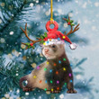 Ferret Christmas Light Shape Ornament