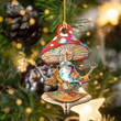 Hippie Oldman Light Christmas Ornament