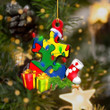 Autism Light Christmas Shape Ornament