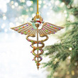 Nurse Staff Of Hermes Caduceus Shape Ornament