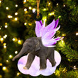 Elephant and wings gift for her gift for him gift for Elephant lover ornament