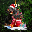 Dachshund and gift bags gift for her gift for him gift for Dachshund lover ornament
