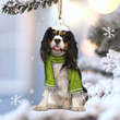 Cavalier King Charles Spaniel and scarf gift for Cavalier lover gift for you gift for her gift for him ornament