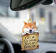 Shiba inu get in two sided ornament