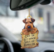 Airedale Terrier get in two sided ornament P303 PANORPG0143