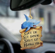 Shark get in shark lover two sided ornament
