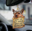 Yorkshire terrier get in yorkie lover two sided ornament P303 PANORPG0142