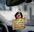 Bernese Mountain Dog get in dog moms two sided ornament