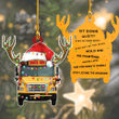Santa Bus Christmas Ornament