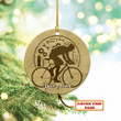 Personalized Cycling Christmas Ornament