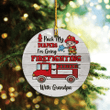 Firefighting With Grandpa Christmas Ornament
