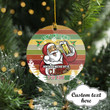 Personalized Drinking With Claus Christmas Ornament