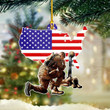 America Flag Christmas Ornament
